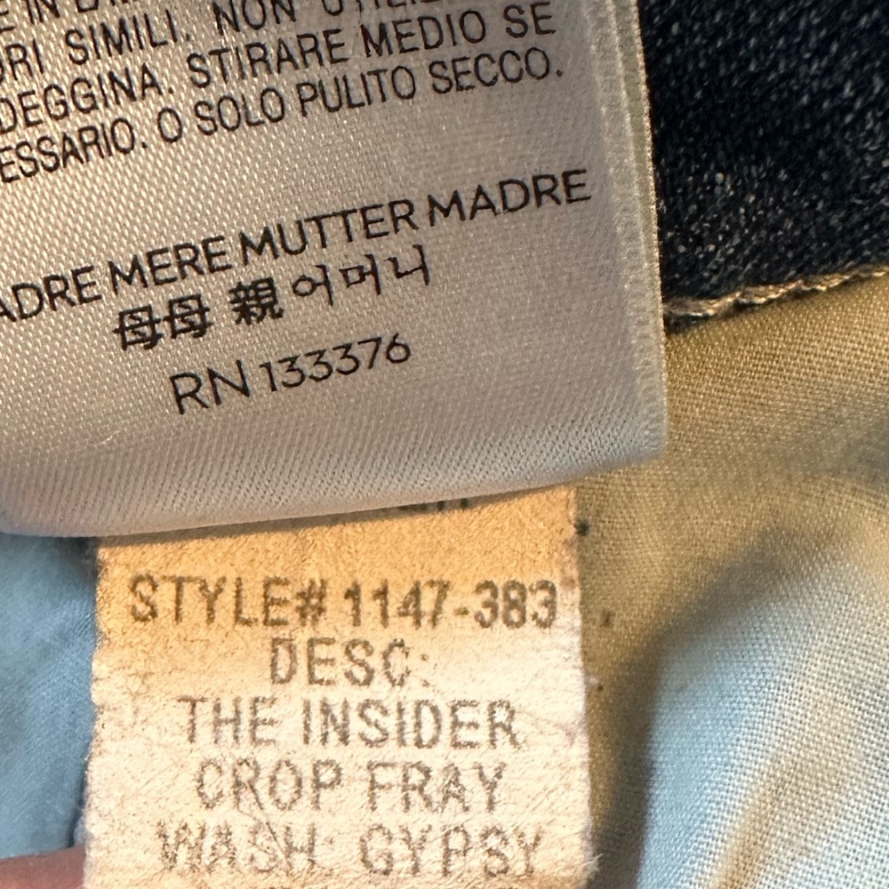 MOTHER Denim Insider Crop Fray in Gypsy Size 29 - Picture 10 of 11